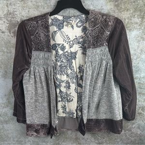 Purple and Grey Open Jacket